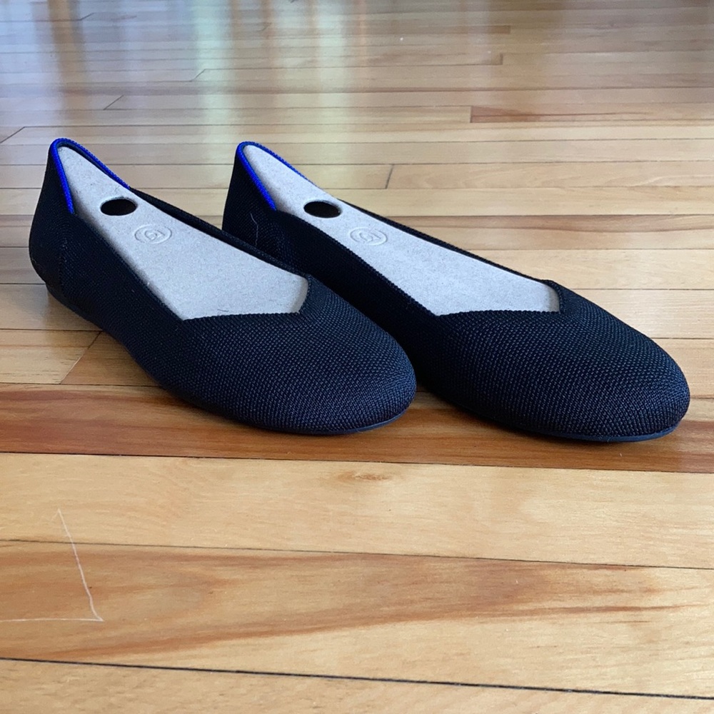 Rothy’s black ballet flat 9.5 womens NWT